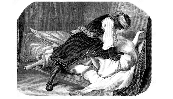 Death of Desdemona, Othello, and Emilia