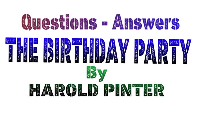 The Birthday Party Questions Answers | by Harold Pinter |